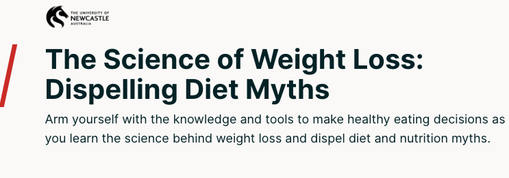 Read more about the article February 2023 – Massive Open Online Course “The Science of Weight Loss: Dispelling Diet Myths”